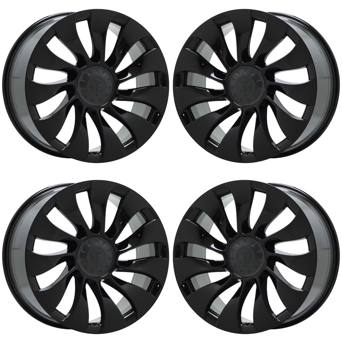 21" Tesla Model Y Gloss Black wheels rims Factory OEM set 210061 210051 EXCHANGE